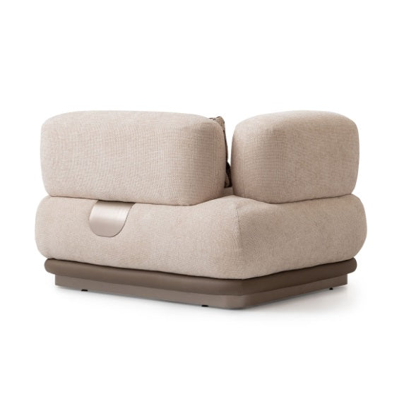 AICO Furniture Bristol Point LAF Chair in Saddle Brown - Furniture Land (Milwaukee, WI)