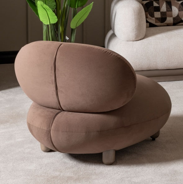 AICO Furniture Bristol Point Accent Chair in Saddle Brown - Furniture Land (Milwaukee, WI)