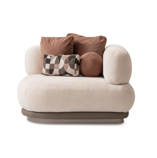 AICO Furniture Bristol Point Corner Unit in Saddle Brown - Furniture Land (Milwaukee, WI)