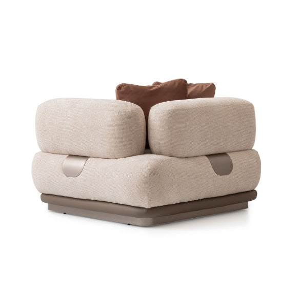 AICO Furniture Bristol Point Corner Unit in Saddle Brown - Furniture Land (Milwaukee, WI)