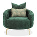 AICO Furniture Celine Chair in Emerald/Gold - Furniture Land (Milwaukee, WI)