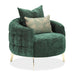 AICO Furniture Celine Chair in Emerald/Gold - Furniture Land (Milwaukee, WI)