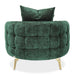 AICO Furniture Celine Chair in Emerald/Gold - Furniture Land (Milwaukee, WI)