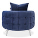 AICO Furniture Celine Chair in Indigo/Silver - Furniture Land (Milwaukee, WI)