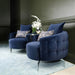 AICO Furniture Celine Chair in Indigo/Silver - Furniture Land (Milwaukee, WI)