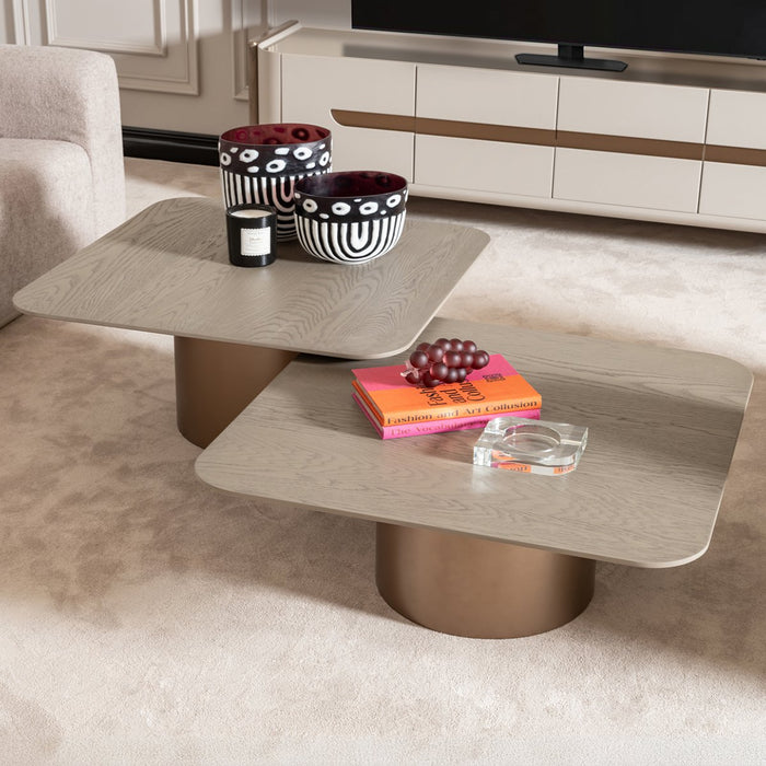 AICO Canberra Short Cocktail Table in Brown - Furniture Land (Milwaukee, WI)