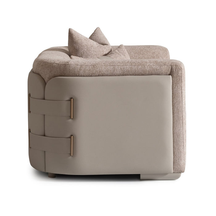AICO Canberra Chair 1/2 in Brown - Furniture Land (Milwaukee, WI)