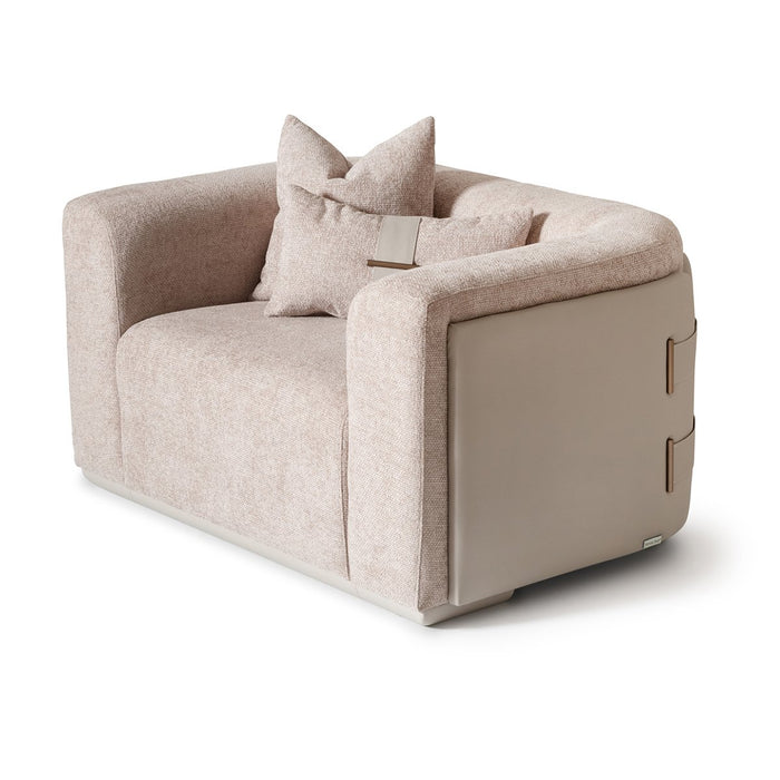 AICO Canberra Chair 1/2 in Brown - Furniture Land (Milwaukee, WI)
