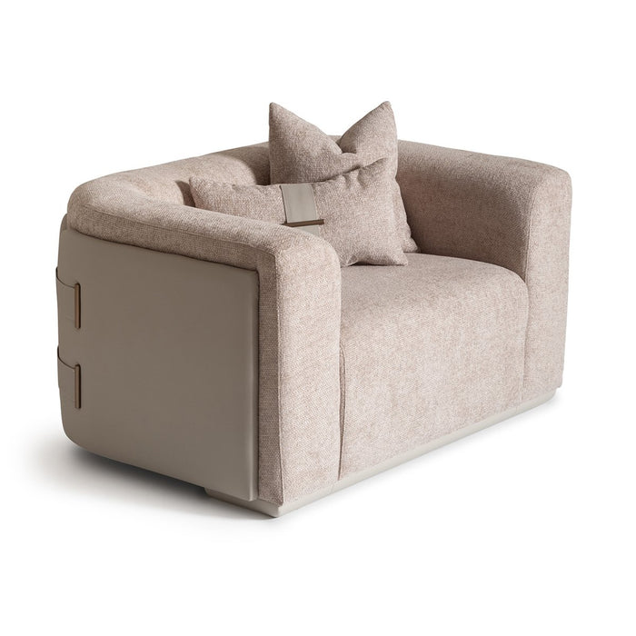AICO Canberra Chair 1/2 in Brown - Furniture Land (Milwaukee, WI)