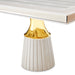 AICO Furniture Carmela Rectangular Dining Table in Shimmer Ivory - Furniture Land (Milwaukee, WI)