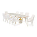 AICO Furniture Carmela Rectangular Dining Table in Shimmer Ivory - Furniture Land (Milwaukee, WI)