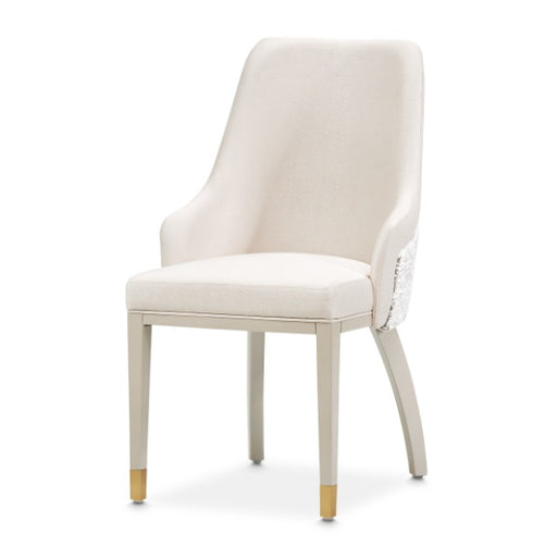 AICO Furniture Carmela Dining Arm Chair (Set of 2) in Shimmer Ivory - Furniture Land (Milwaukee, WI)