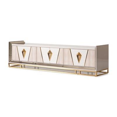AICO Carmela Media Cabinet in Shimmer Ivory - Furniture Land (Milwaukee, WI)