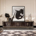 AICO Furniture Carmela Media Cabinet in Glossy Charcoal Sand - Furniture Land (Milwaukee, WI)
