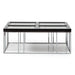 AICO Furniture Carmela Cocktail Table in Glossy Charcoal Sand - Furniture Land (Milwaukee, WI)