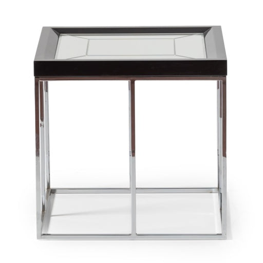 AICO Furniture Carmela End Table in Glossy Charcoal Sand - Furniture Land (Milwaukee, WI)