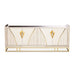 AICO Furniture Carmela Console Table in Shimmer Ivory - Furniture Land (Milwaukee, WI)