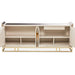 AICO Furniture Carmela Console Table in Shimmer Ivory - Furniture Land (Milwaukee, WI)