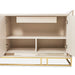 AICO Furniture Carmela Console Table in Shimmer Ivory - Furniture Land (Milwaukee, WI)