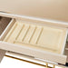 AICO Furniture Carmela Console Table in Shimmer Ivory - Furniture Land (Milwaukee, WI)