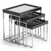 AICO Furniture Carmela Nesting Tables in Glossy Charcoal Sand - Furniture Land (Milwaukee, WI)