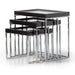 AICO Furniture Carmela Nesting Tables in Glossy Charcoal Sand - Furniture Land (Milwaukee, WI)