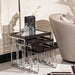 AICO Furniture Carmela Nesting Tables in Glossy Charcoal Sand - Furniture Land (Milwaukee, WI)