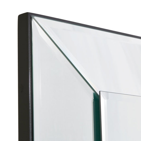 AICO Furniture Carmela Mirror in Glossy Charcoal Sand - Furniture Land (Milwaukee, WI)