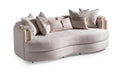 AICO Carmela Sofa Almond in Shimmer Ivory - Furniture Land (Milwaukee, WI)