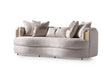 AICO Carmela Sofa Almond in Shimmer Ivory - Furniture Land (Milwaukee, WI)