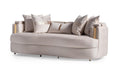 AICO Carmela Sofa Almond in Shimmer Ivory - Furniture Land (Milwaukee, WI)