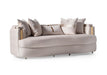 AICO Carmela Sofa Almond in Shimmer Ivory - Furniture Land (Milwaukee, WI)