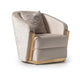 AICO Carmela Accent Chair in Shimmer Ivory - Furniture Land (Milwaukee, WI)