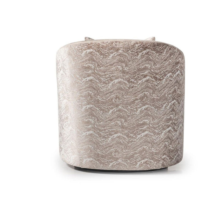 AICO Carmela Accent Chair in Shimmer Ivory - Furniture Land (Milwaukee, WI)