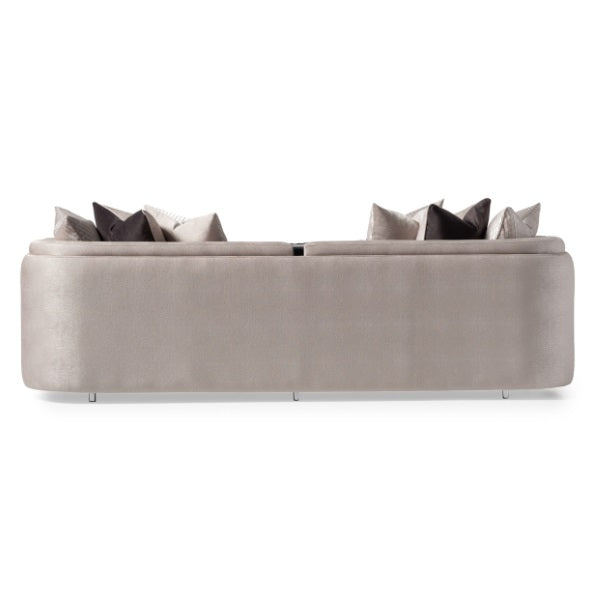 AICO Furniture Carmela Mansion Sofa Zinc in Silver - Furniture Land (Milwaukee, WI)
