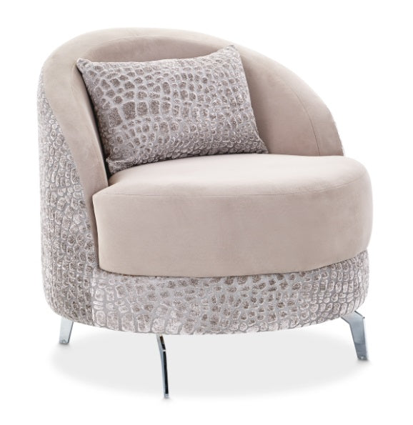 AICO Furniture Dion Chair in Stone/Silver - Furniture Land (Milwaukee, WI)