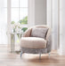 AICO Furniture Dion Chair in Stone/Silver - Furniture Land (Milwaukee, WI)