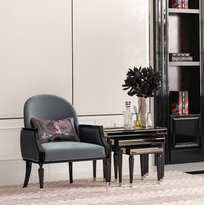 AICO La Francaise Nesting Tables in Black Ice - Furniture Land (Milwaukee, WI)