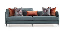 AICO La Francaise Mansion Sofa in Azure/Black - Furniture Land (Milwaukee, WI)