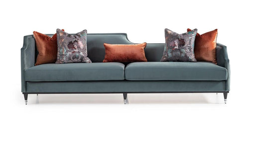 AICO La Francaise Mansion Sofa in Azure/Black - Furniture Land (Milwaukee, WI)