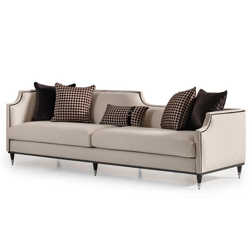AICO La Francaise Mansion Sofa in Cafe/Black - Furniture Land (Milwaukee, WI)