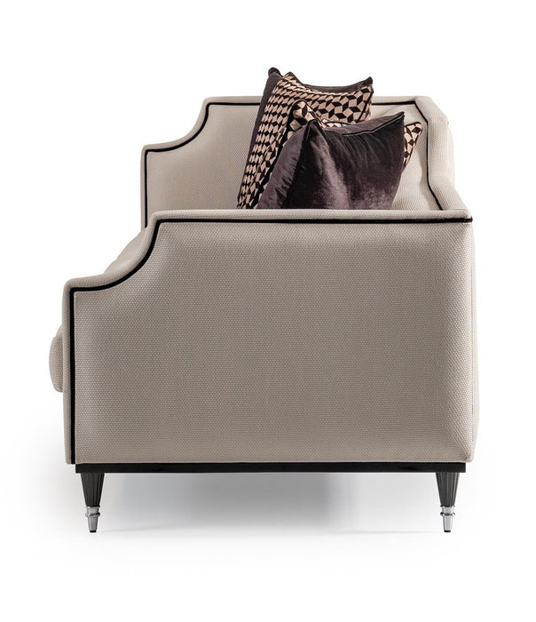 AICO La Francaise Mansion Sofa in Cafe/Black - Furniture Land (Milwaukee, WI)