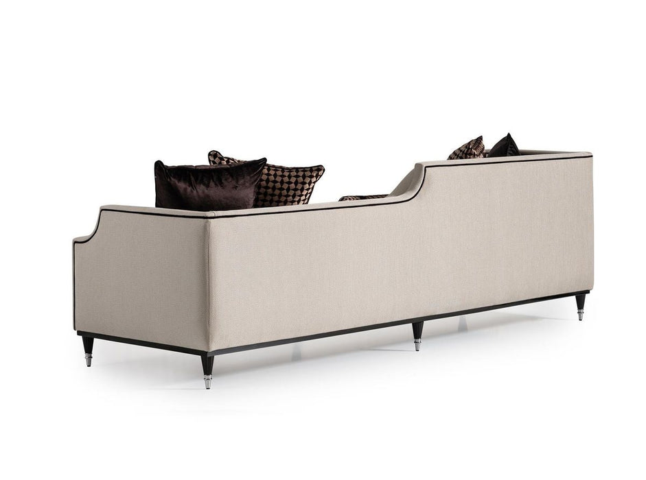 AICO La Francaise Mansion Sofa in Cafe/Black - Furniture Land (Milwaukee, WI)