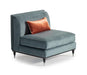 AICO La Francaise Armless Chair in Azure/Black - Furniture Land (Milwaukee, WI)