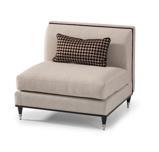 AICO La Francaise Armless Chair in Cafe/Black - Furniture Land (Milwaukee, WI)