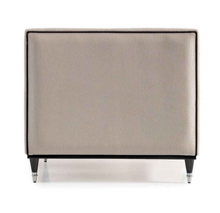 AICO La Francaise Armless Chair in Cafe/Black - Furniture Land (Milwaukee, WI)