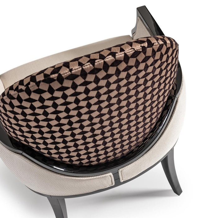 AICO La Francaise Accent Chair in Cafe/Black - Furniture Land (Milwaukee, WI)