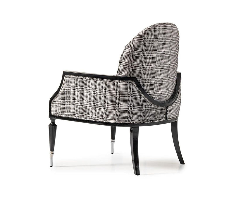 AICO La Francaise Accent Chair in Domino/Black - Furniture Land (Milwaukee, WI)