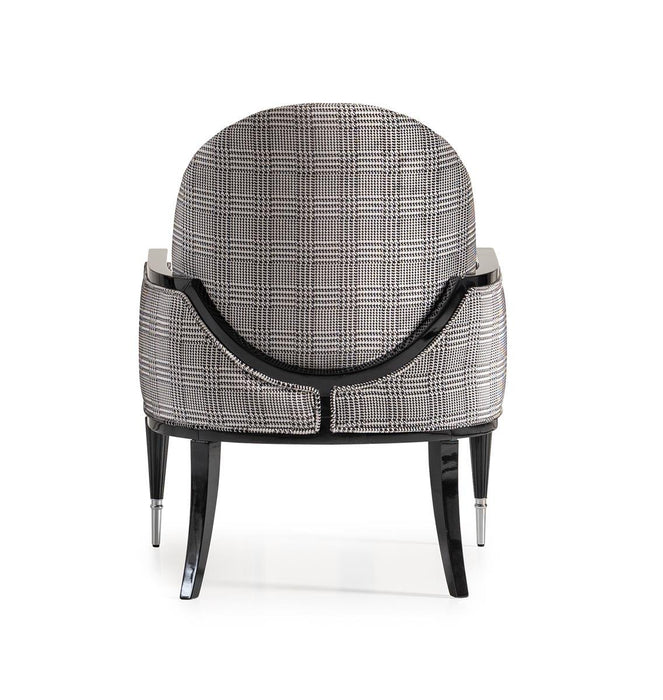 AICO La Francaise Accent Chair in Domino/Black - Furniture Land (Milwaukee, WI)
