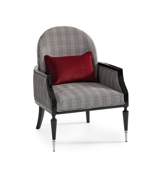 AICO La Francaise Accent Chair in Domino/Black - Furniture Land (Milwaukee, WI)